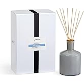 LAFCO New York Signature Reed Diffuser, Sea & Dune - 15 oz - Up to 9 Months Fragrance Life - Reusable, Hand Blown Glass Vessel - Natural Wood Reeds - Made in The USA