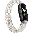 Vancle Elastic Bands for Fitbit Inspire 3 Bands Women, Breathable Adjustable Replacement Stretchy Nylon Loop Wristband Sport Straps Compatible with Fitbit Inspire 3 Fitness Tracker