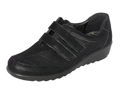 Cushion Walk Women S Ladies Lightweight Black Touch Fastening Or