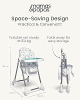 Mamas & Papas Snax Adjustable High Chair Happy Planet 6m+ view 3