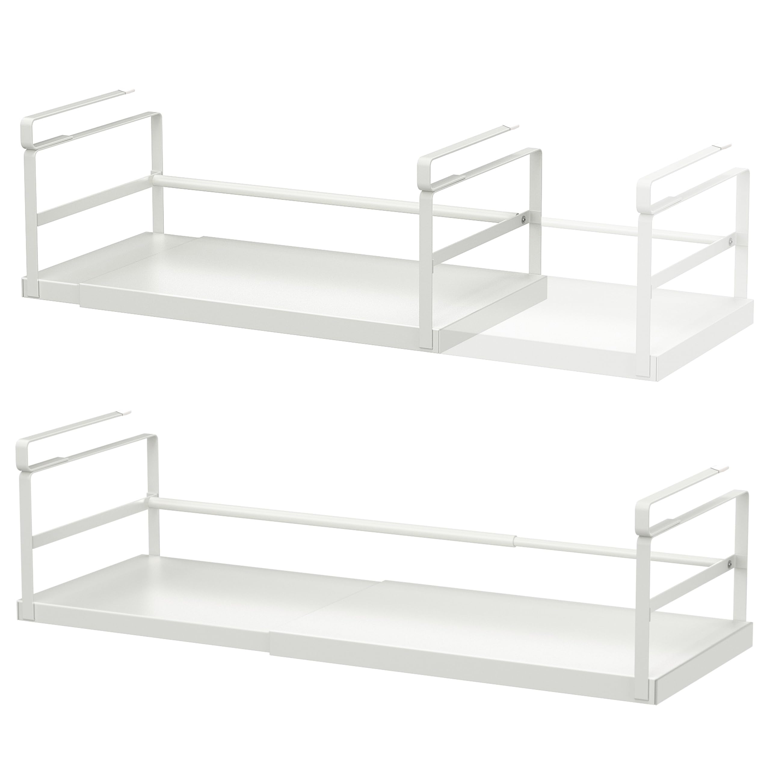 Photo 1 of Finnhomy 2 Pack Under Cabinet Organizer, Pantry Organizers and Storage, Under Shelf Basket, Pantry Organization, Expand between16.14”-24.8”, Light Gray