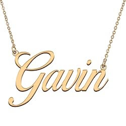 HUAN XUN Customized Custom Simple Any Name Necklace
