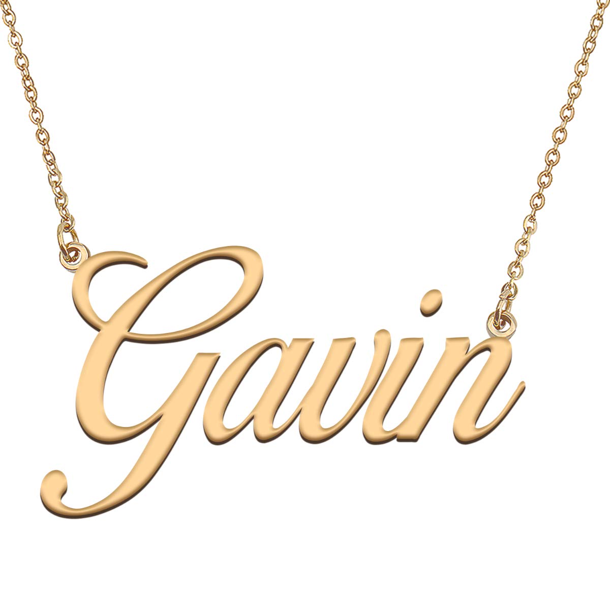 HUAN XUN Customized Custom Simple Any Name Necklace