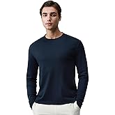 Hudson Wellesley Pure Cotton T Shirts for Men Comfort Long Sleeve Tee Crewneck Jersey Moisture Wicking