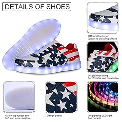 YuanRoad Unisex LED Shoes Light Up Shoes for Women
