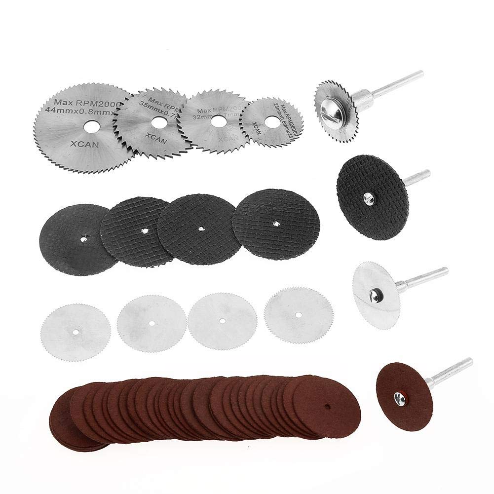 Abrasive Tool Kit, 55pcs/Set HSS Cutting Dsic Rotary Tools, Grinding Accessories, for Grinding, Polishing, Wood Curving and Engraving, Soft Metal Drillingand Cutting