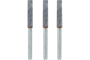Diamond Chainsaw Sharpener Grinding Stone 3Pcs 4mm 5/32in Metal Burr File Set for Sharpening Chainsaw Blades and Rotating Too