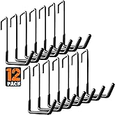 HUPBIPY Rafter Hanger Large S Garage Hooks Bike Storage System Holder Organizer, with Non Slip Coating, for Organizing Hanging Basket, Ladders,Bicycle Wheel,Ropes and Bulk Items (12Pack, Black)