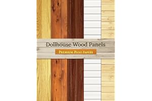 DOLLHOUSE WALLPAPER: WOOD PANEL BOOK for DOLL & MODEL HOUSE FENCING, WALLS & FLOORS, COLLAGE, SCRAPBOOKING or PAPER CRAFT PRO