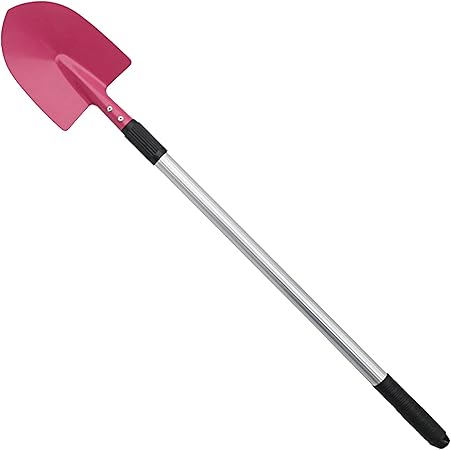 Xclou Garden Schaufel Mit Teleskopstiel Gartenwerkzeug Spaten Aus Metall Ausziehbar Bis Circa 137 Cm Rosa 137 X 4 X 14 Cm 127641 Amazon De Garten