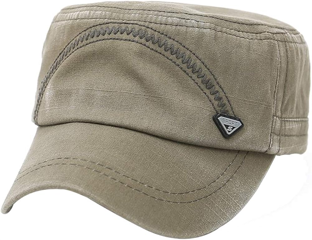 Demarkt Army Military Cap Flat Top Armee Militär Hut Schirmmütze Sommer