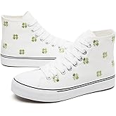 Iarus High Top Sneakers for Women White Canvas Comfortable Shoes for Women Walking Casual Sneakers Tennis Shoes