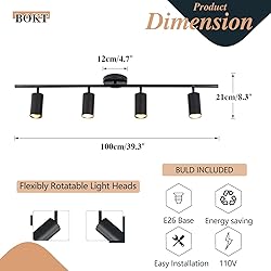 BOKT Matte Black Track Ceiling Light Modern