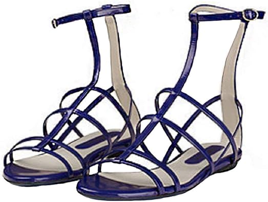 blue gladiator sandals