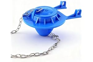 WELCAPAC Toilet Flapper Replacement Kit - 2 Inch Universal ， Durable Stainless Steel Chain & All-Rubber Seal ，Water-Efficient