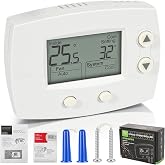VORGENS Non-Programmable Digital Thermostat TH5220D1029 for House/Hotel | 2 Heat 2 Cool HVAC Controller Compatible with Honeywell FocusPRO 5000, Large Screen, 1-Year Warranty