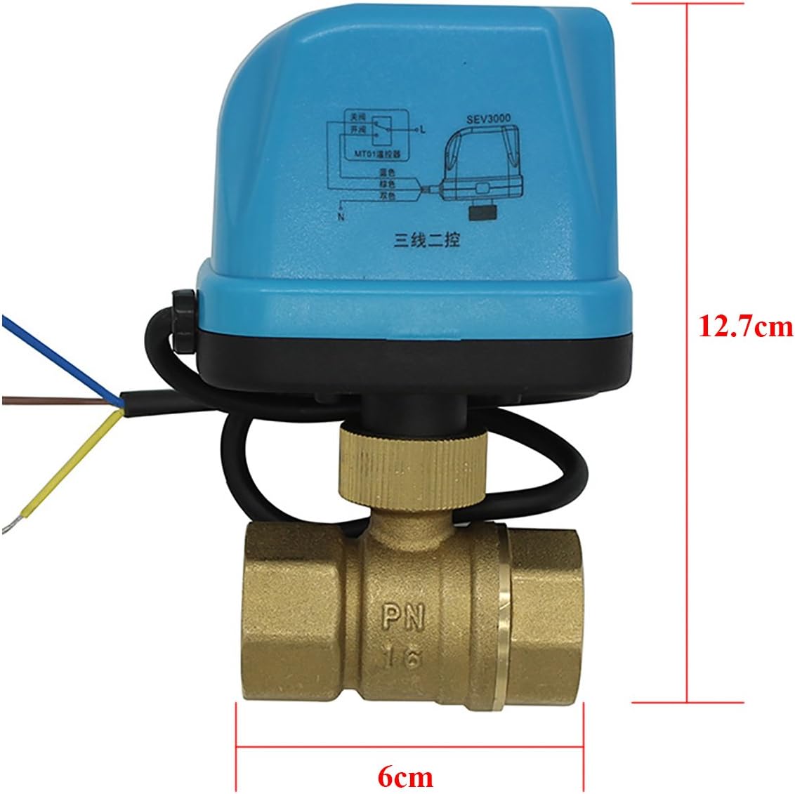 Motorisiertes Ventil DN15 DN20 DN25 DN 32 220V 2 Wege aus Messing geschmiedet Kugelventil Antriebsmotor