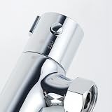 Jetcloud Round Thermostatic Shower Bar Mixer Valve Chrome Twin Outlet TOP 3/4 view 7