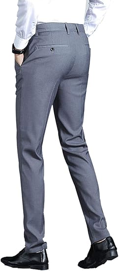 Amazon Heikiビジネス スラックス ウォッシャブル ツータック メンズ 紳士 男性 パンツ ズボン 大きいサイズ グレー 32 ロングパンツ 通販