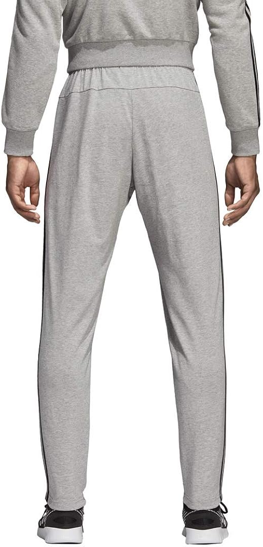 adidas Men's Essentials 3-Stripes Tapered Open Hem Pants: Clothing