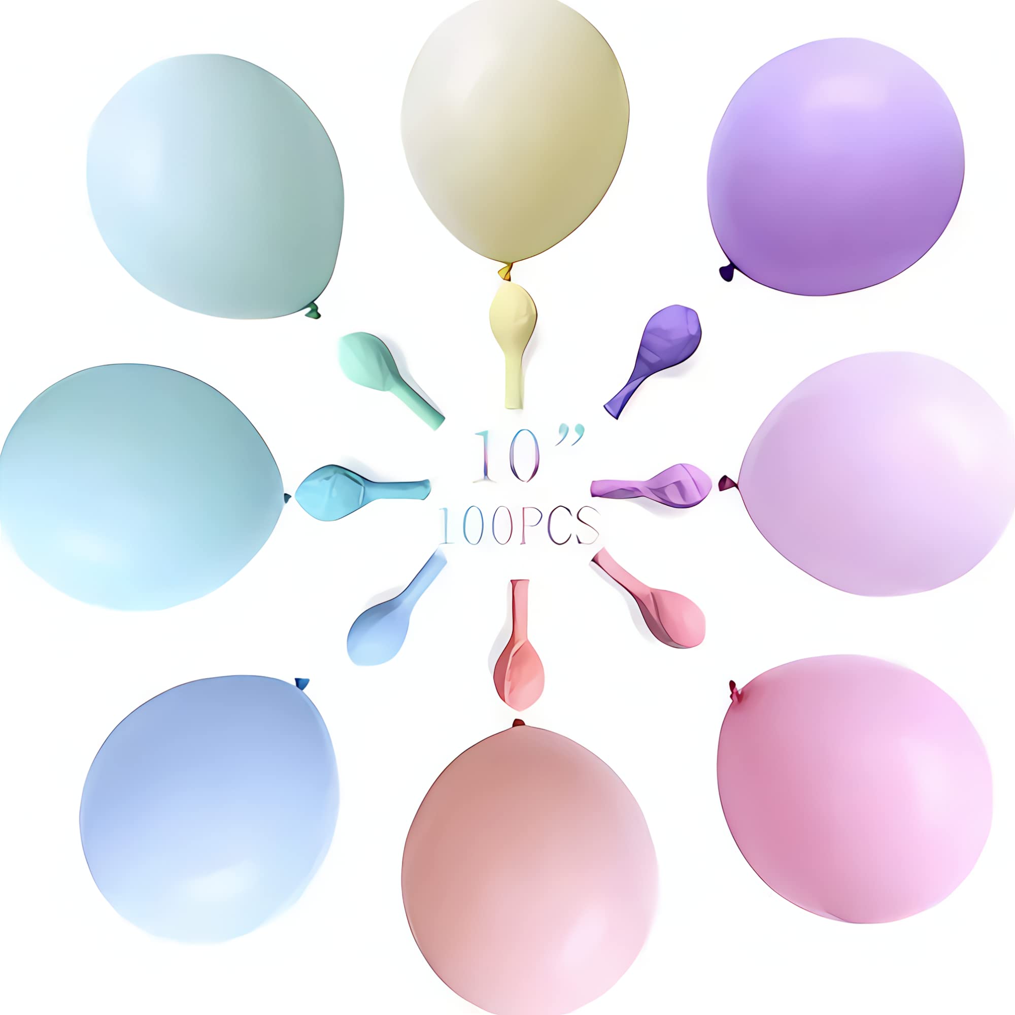 Balloons Pastel 100 Pieces Balloons Colorful Rainbow Latex Balloons for Birthday Unicorn Wedding Mermaid Baby Party Decorations