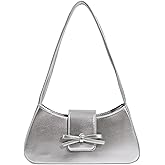 Shoulder Bag for Women, Hobo Handbags Trendy Y2K Purses Patent Leather Clutch Bag Cute Bow Purse