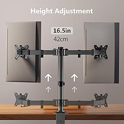 ErGear Dual Monitor Stand, Heavy Duty Adjustable