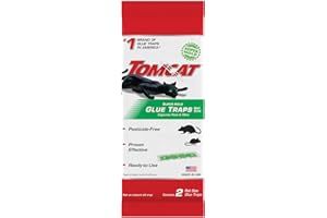 Tomcat Super Hold Glue Traps Rat Size for Rats, Mice, Snakes, Cockroaches, Spiders, and Scorpions, Ready-To-Use, 2 Traps