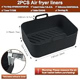 YQL Enlarge Thickened Air Fryer Silicone Liner 20x15x7cm Ninja 9.5L view 2