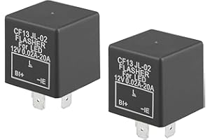 X AUTOHAUX 2 Pcs Electronic LED Flasher Relay Fix, CF13 JL-02 3 Pin LED Turn Signal Light Bulbs Blink Flash Universal for Car