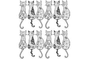 XPRESSIONDECALS Cat Tales - 33419 - Ceramic Decal - Enamel Decal - Glass Decal - Waterslide Decal - 3 Different Size Sheet (Images) to Choose from. Choose Either Ceramic (Enamel) or Glass Fusing Decals