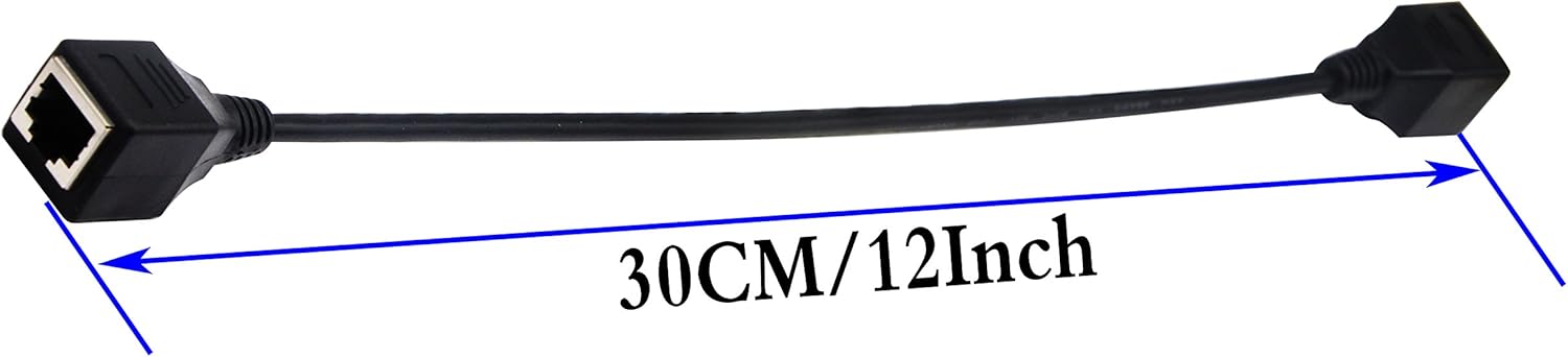 zdyCGTime Patch CAT5 Plug Wires RJ45 Female to RJ45 Female Ethernet Extender CAT5/LAN Network Wiring Cable,RJ45 extension cable can be connected to PC - Image 3