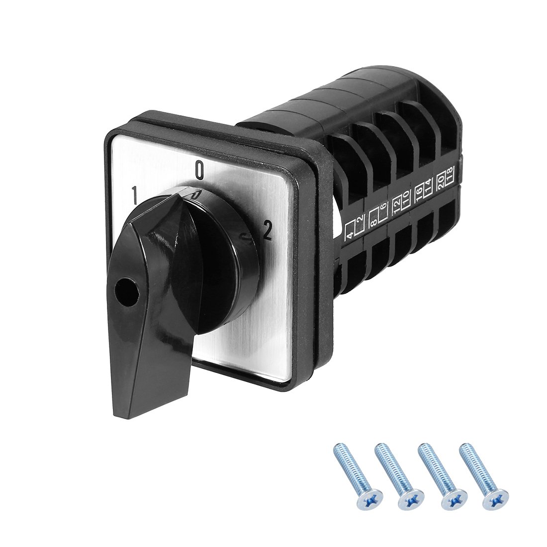 uxcell Changeover Switch 3 Position Rotary Selector Cam Switch Panel