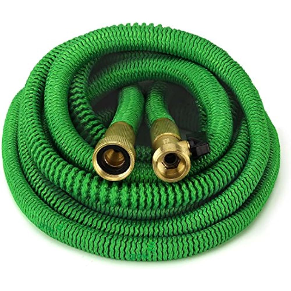 GrowGreen 2017 Garden Hose 25 Feet Expandable With All Brass Connectors