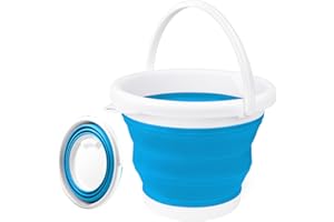 Collapsible Bucket 10L, Folding Mop Bucket for Cleaning Supplies, Bathroom Caddy Wash Basin Tub for Laundry, Plastic Ice Buck