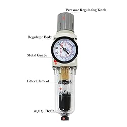 RIH 1/4" NPT Auto Drain Compressed Air Filter