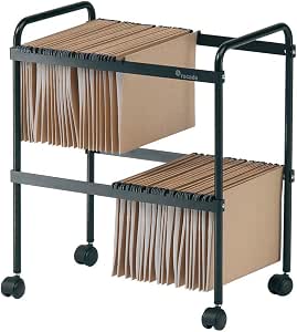 Classeur Métallique à 2 Tiroirs Avec Serrure - Pour Classeurs A4 - Dimensions 62x46x72 Cm - Noir