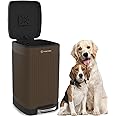 PAWZIDEA Dog Poop Trash Can Outside Odor Control, 5.3 Gallon Large Dog Waste Trash Can with Lid, Waterproof Poop Disposal Bin Outdoor Garbage Can, Activated Carbon Pet Waste Station Container Backyard