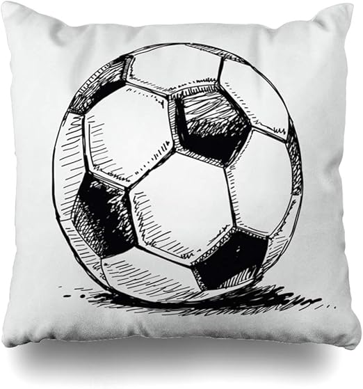 Amazon Com Ahawoso Throw Pillow Cover Square 20x20 Inches Soccer