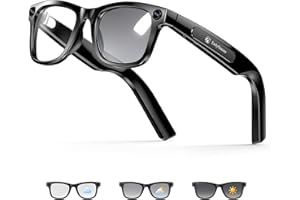 2026 EarlySincere Ai Smart Glasses For Men Women, 8mp 4k Hd Camera Glasses, 410mah Battery, Supports Photo/Video/Audio Recording, Ai Voice Control, Ai Glasses With Bluetooth Calling (Photochromic)4.7 out of 5 stars 821 offer from $179.99