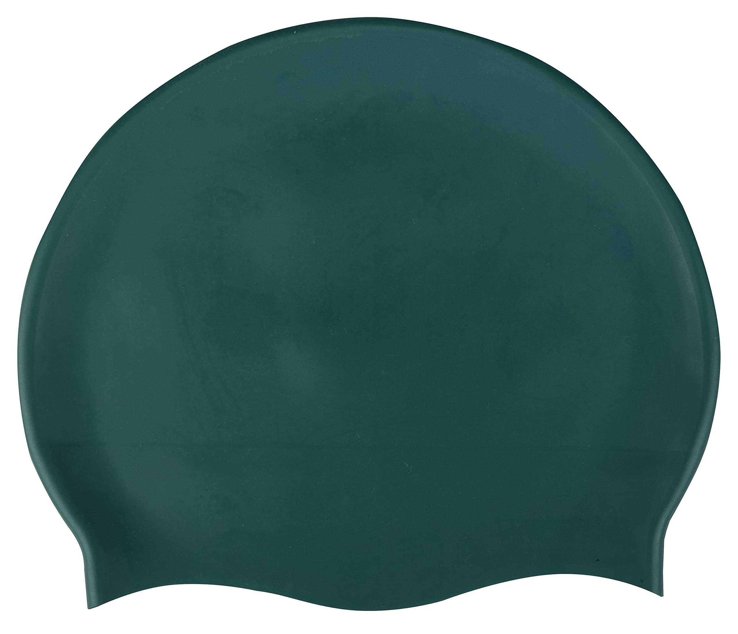 Blue Reef Stretchy Silicone Unisex Women Men One Piece Swimming Hat Swim Cap Plain Unbranded Fluo Dark Pastel Colours One Size Adults 8+ Years Easy Pull On Swim Hat (Dark Green)