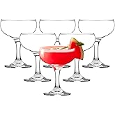 binsakao Small Martini Glasses - Coupe Glasses Set of 6 - Clear 5 Ounce Stemmed Cocktail Glasses for Martini, Vodka