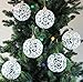SLEETLY 28pk White Ornaments for Christmas Tree Holiday Xmas Decorations, Shatterproof Plastic 3.15 Balls, Icicles and Snowflakes