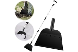 GOLPEW Heavy Duty Cleaning Shovel - Durable Snow Ice Dirt Scooper, All-Purpose Farm & Garden Tool with Ergonomic Grip - Effortless Debris Removal