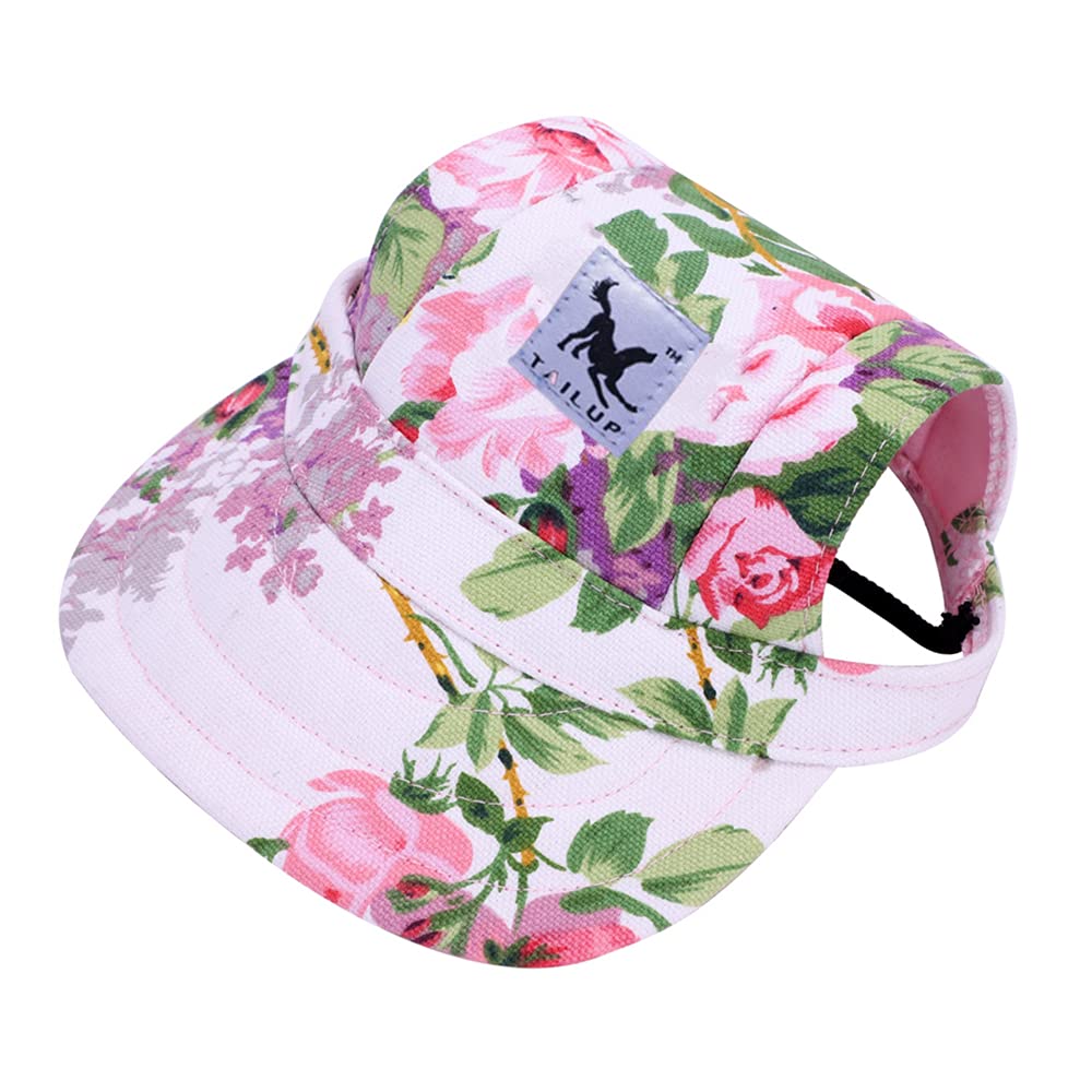 Dog Hats Baseball Cap for Small Medium Dogs Puppy Adjustable Dog Outdoor Sport Sun Protection Visor Sunbonnet Outfit with Ear Holes for Chihuahua Pomeranian Schnauzer Teddy Poodle,Pink M