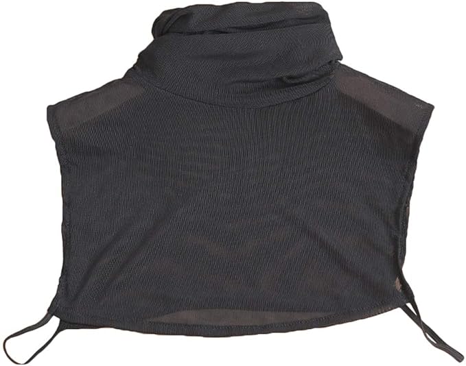 Vpang Ruffled Turtleneck Half Top Fake Collar Detachable Gauze Half Blouse Dickey Collar False 