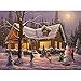 Bits and Pieces - 300 Large Piece Glow in The Dark Puzzle for Adults - Family Traditions by Artist Geno Peoples - Winter Christmas Cabin - Holiday - 300 pc Jigsaw