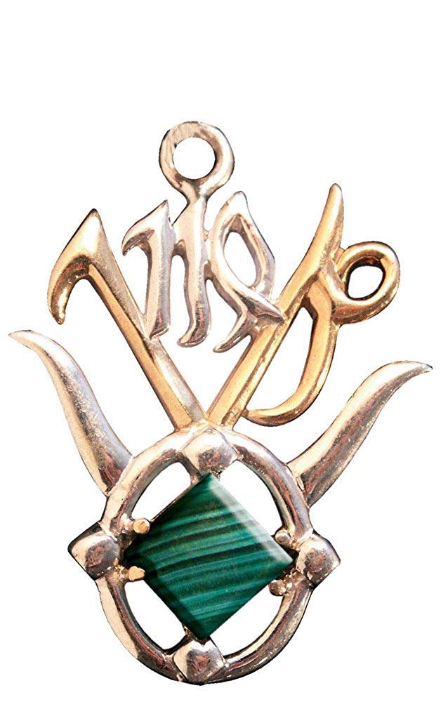 Fidensa - Malachite Pendant Necklace for Security and Grounding - Briar Gemstone Pendants Collection - in 925 Sterling Silver