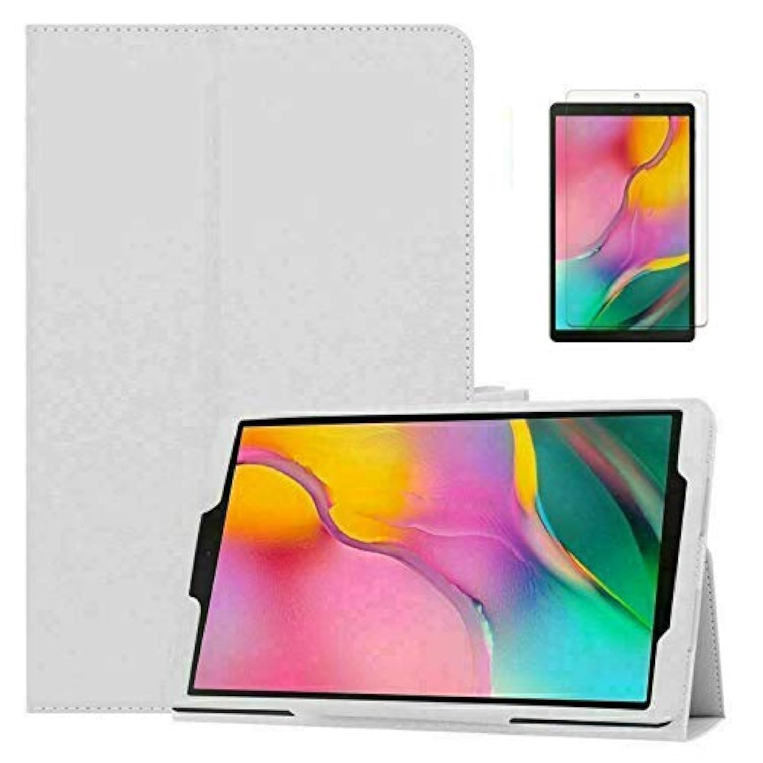 Leather Flip Cover Stand Plain Folio Case for Apple iPad Air 1 2 5th 6th Gen 9.7 (For Apple IPad Air (2nd generation), White)
