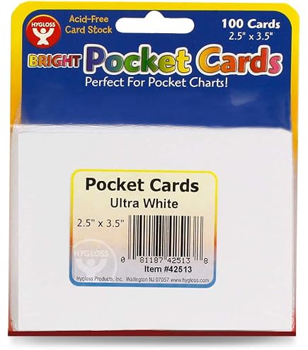 Terminplankarten Für Scholastic Pocket Chart – 24 Blanko Karten